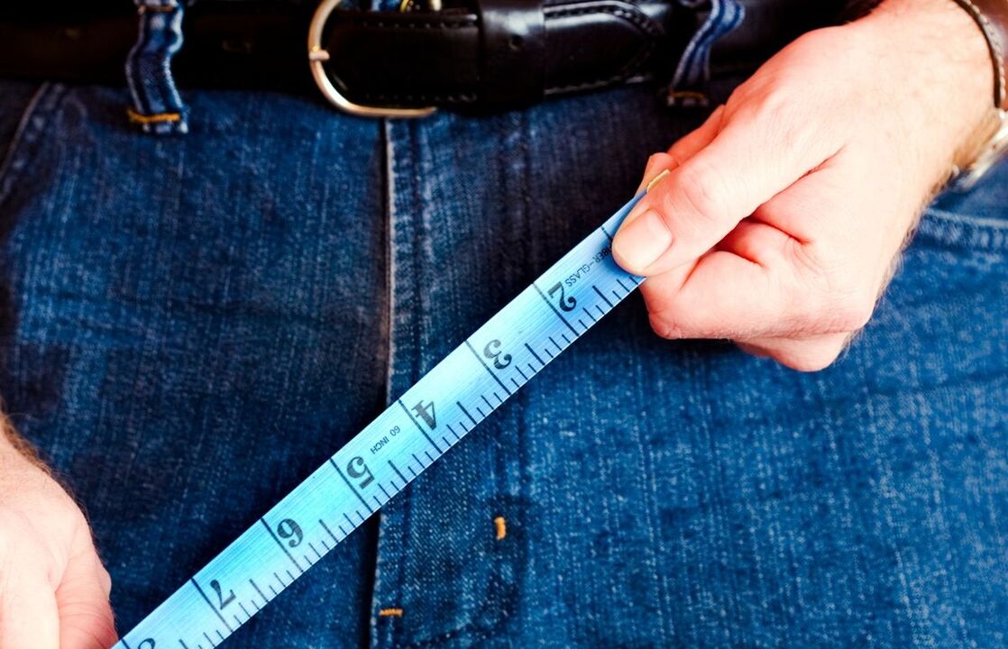 medição do pênis antes do aumento